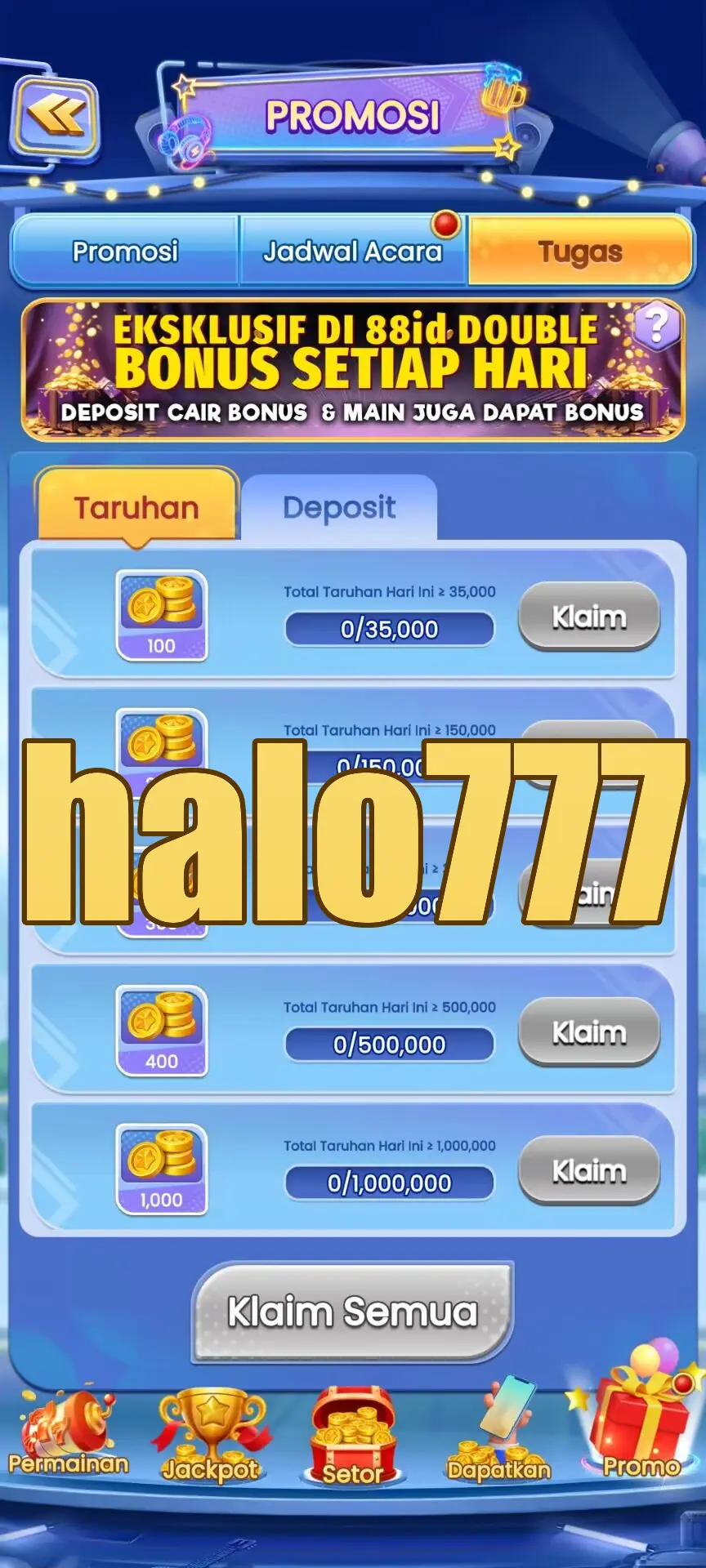 halo777 Tangkapan Layar - APK Resmi