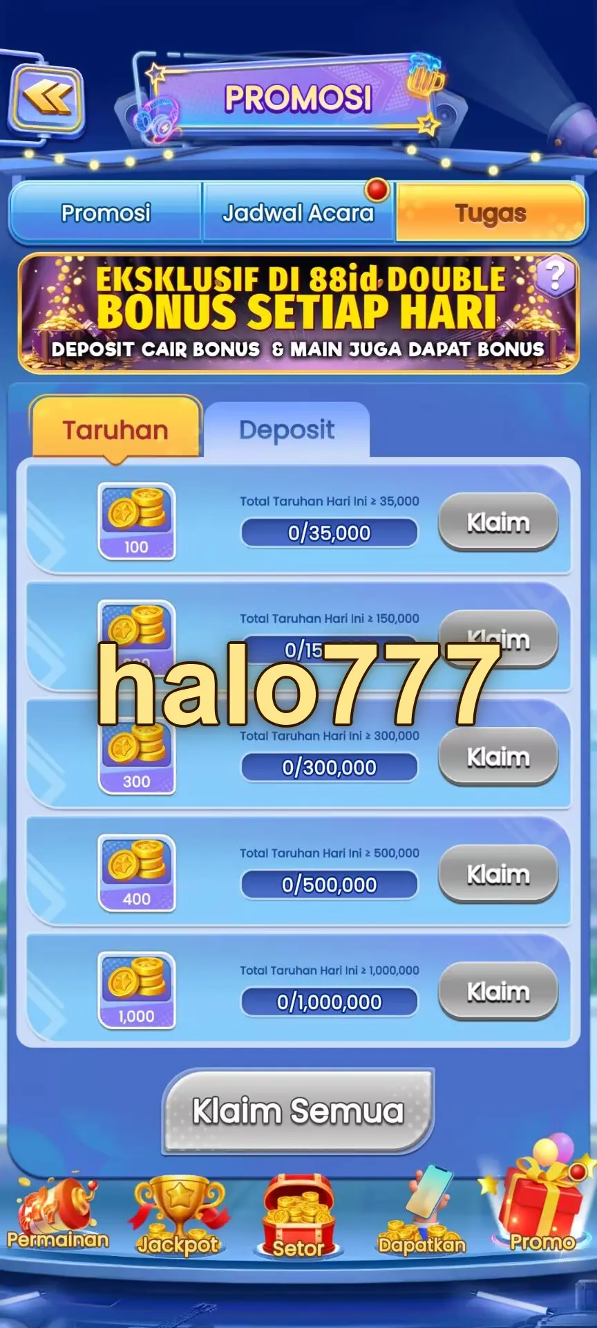 halo777 Tangkapan Layar Resmi APK